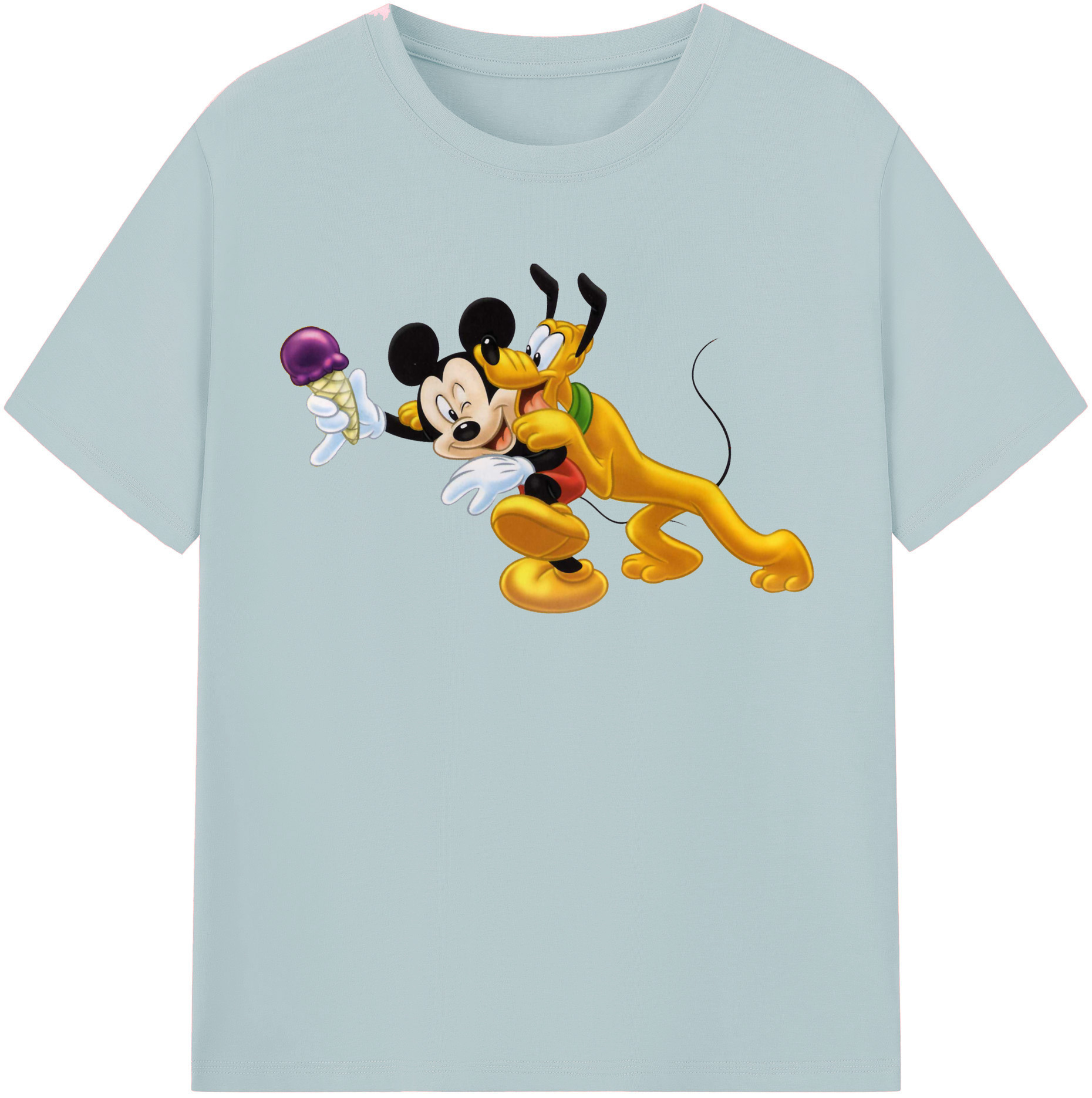 （画像用） ミッキーマウス Mickey Mouse 綿100％半袖Tシャツ（フロントプリント）